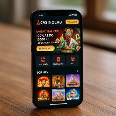 CasinoLab - Mobilní verze - Responsive design na telefonu